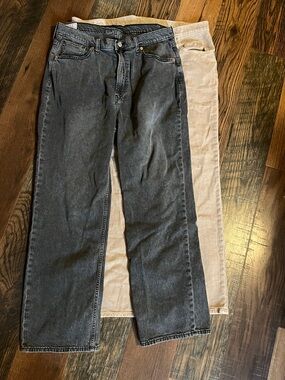 GAP NWOT Straight Leg Jeans in Black and Tan plus size womens size 16